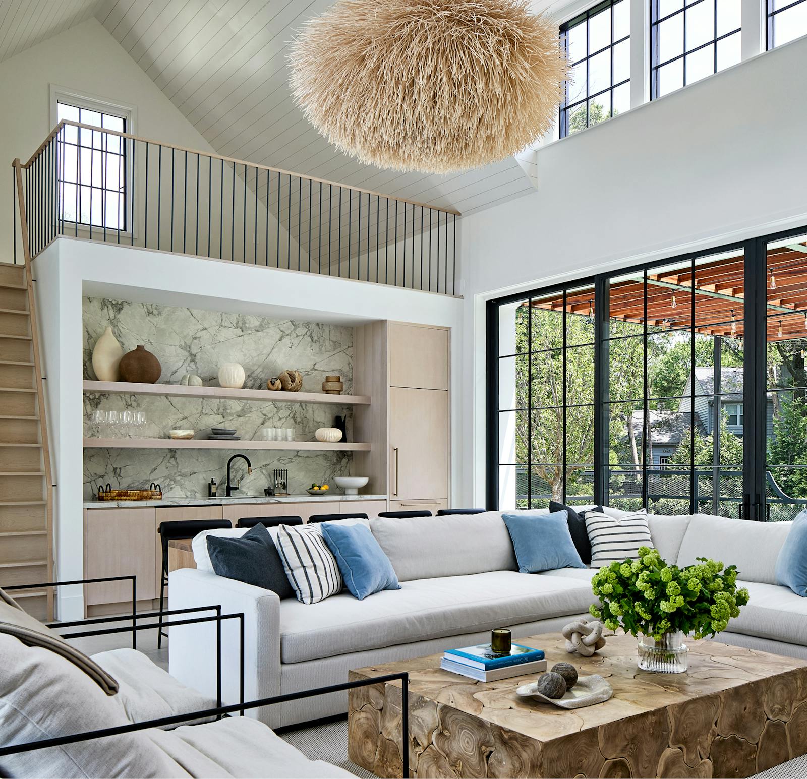 Sophisticated Brick Pool House Interiors 2