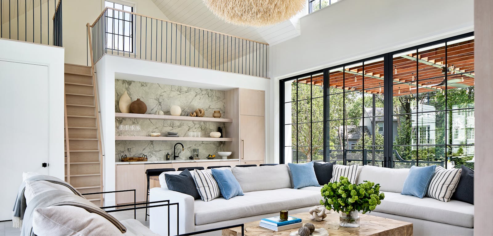 Sophisticated Brick Pool House Interiors 4