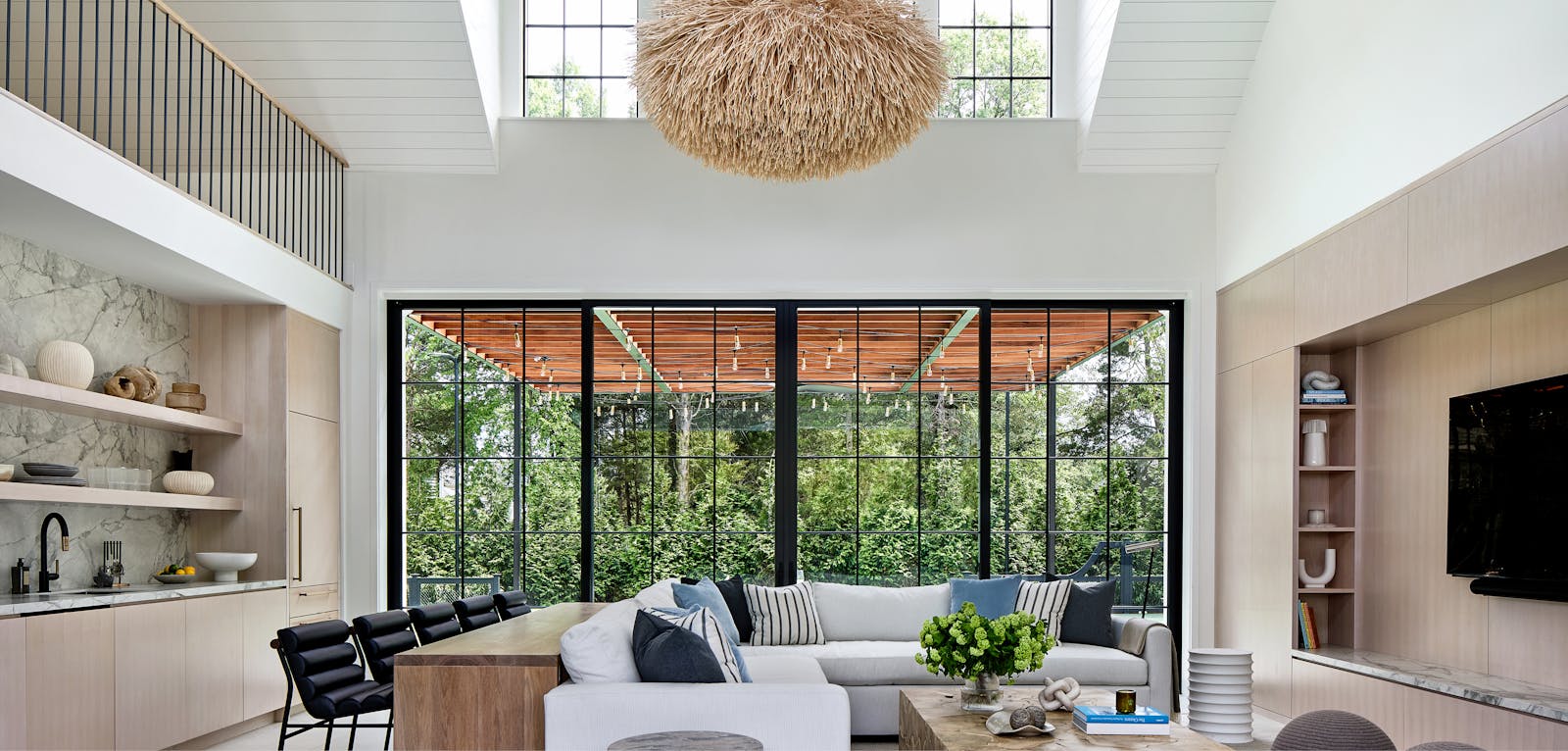 Sophisticated Brick Pool House Interiors 5